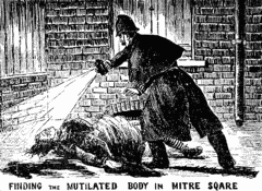 An illustration from 1888's The Illustrated Police News related to the murders of Jack the Ripper